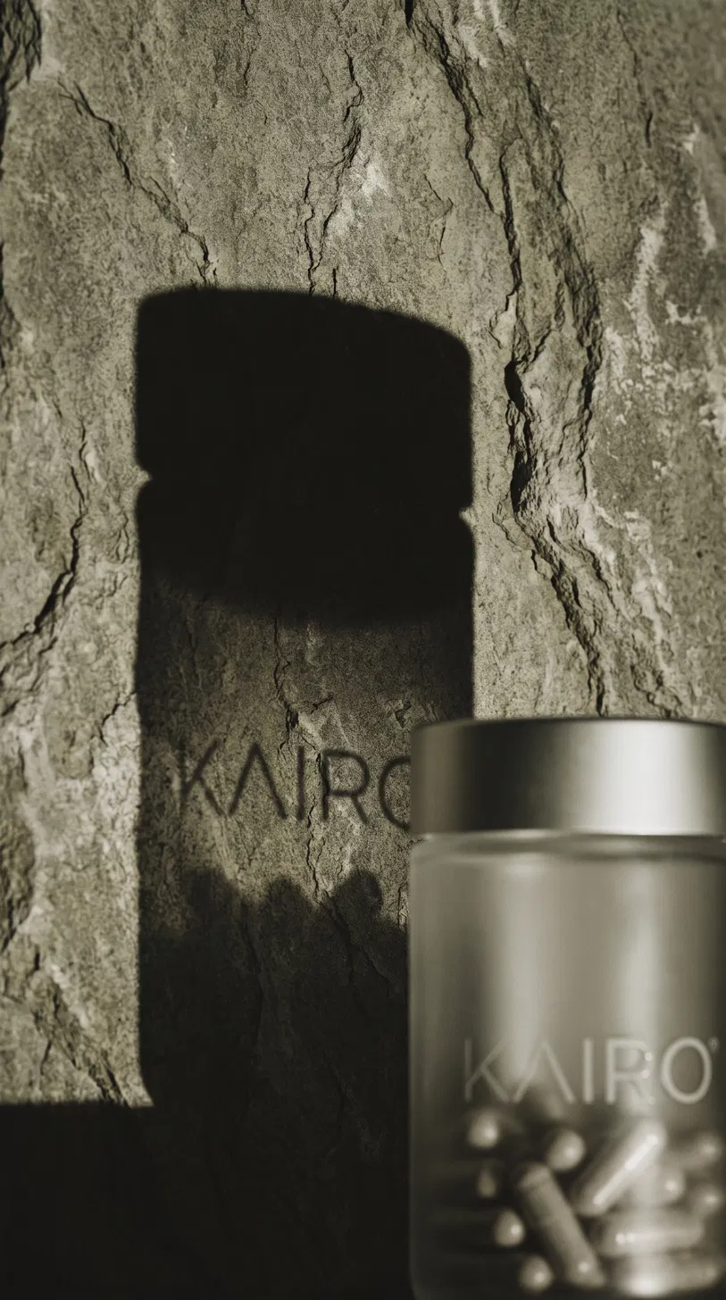 KAIRO bottle shadow on raw stone