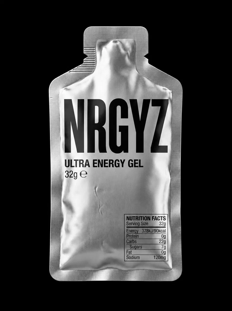 NRGYZ energy gel packshot on black
